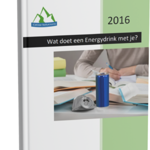 E-book cover van Wat doet een energydrink met je? over de impact van energydrinks op de hersenen, energie en nachtrust.